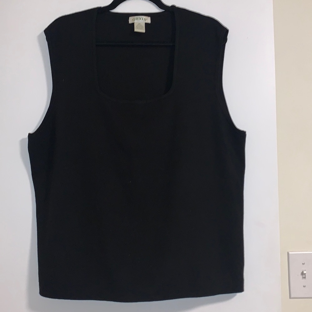 Sleeveless Black Orvis Top, XL​
